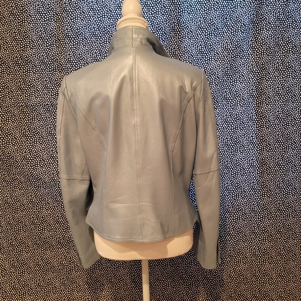 AUSTIN  REED leather jacket size 12  & free scarf - Picture 6 of 13